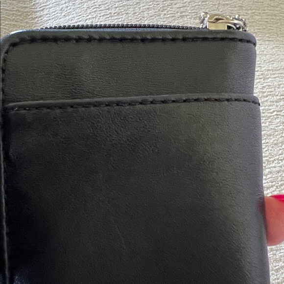 Coach Black Leather Wristlet  Vintage  Perfect Like New Condition
